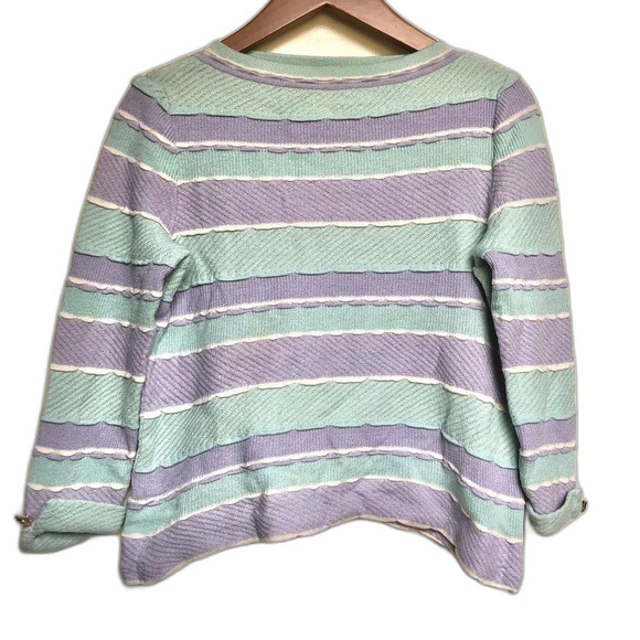 St. John Collection Marie Stripe Sweater Size Small - Picture 1 of 11